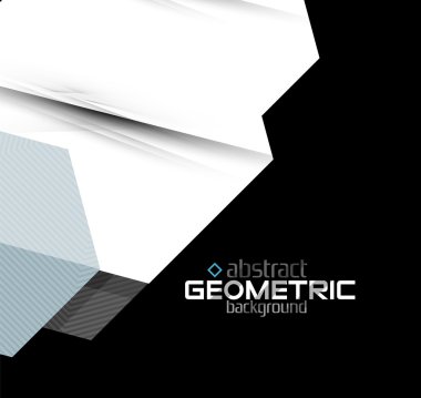 Vektör siyah arka plan üzerine geometrik şekilleri renklendirme