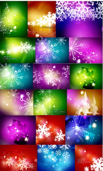 Set of Christmas abstract backgrounds — Stok Vektör