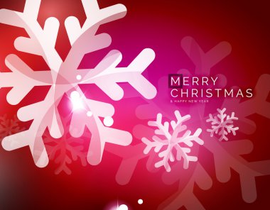 Vektör Merry Christmas arka plan, havadaki kar taneleri