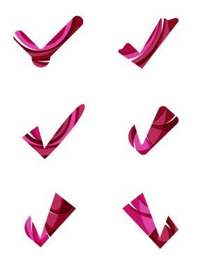 Dizi soyut Tamam ve kene simgeler, iş logo kavramları, temiz modern geometrik tasarım