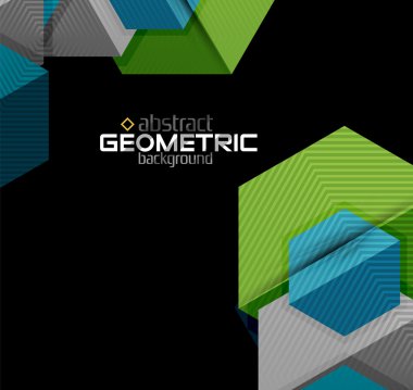 Siyah dokulu kağıt geometrik şekiller