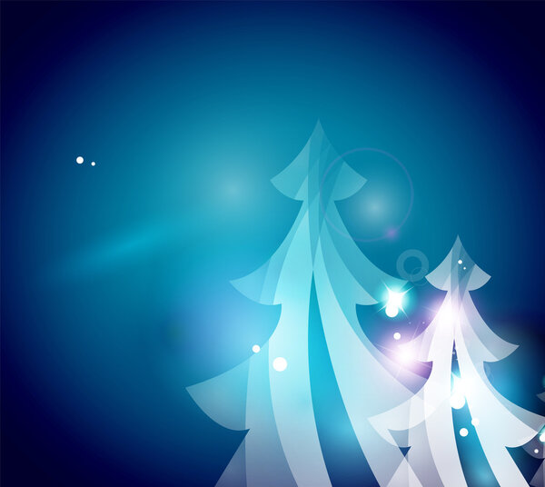 Holiday blue abstract background, winter snowflakes, Christmas and New Year design template