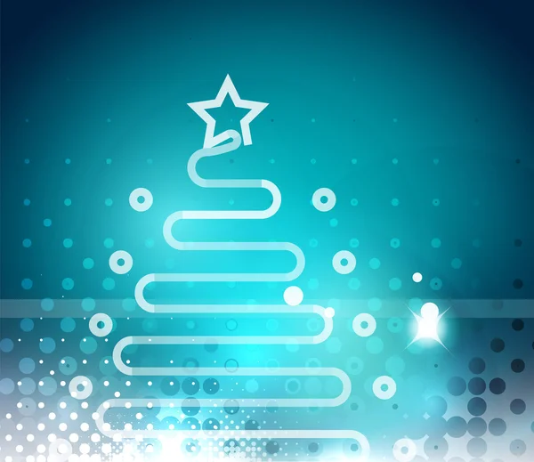Fondo abstracto azul de vacaciones, copos de nieve de invierno, plantilla de diseño de Navidad y Año Nuevo — Vector de stock