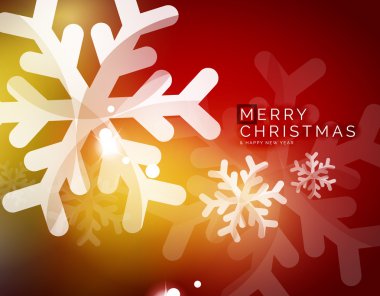 Vektör Merry Christmas arka plan, havadaki kar taneleri