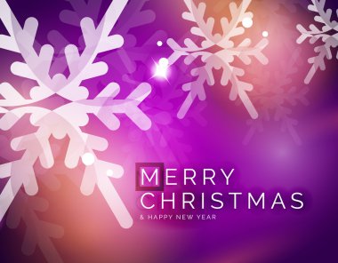 Vektör Merry Christmas arka plan, havadaki kar taneleri
