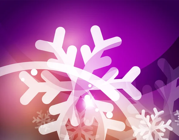 ベクター メリー クリスマス抽象的な背景、空気での雪片 — ストックベクタ