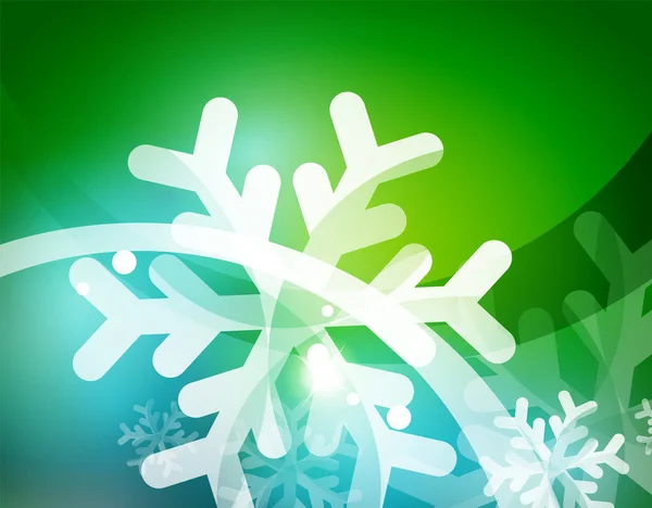 Vector Merry Christmas abstract background, snowflakes in the air — Stock Vector