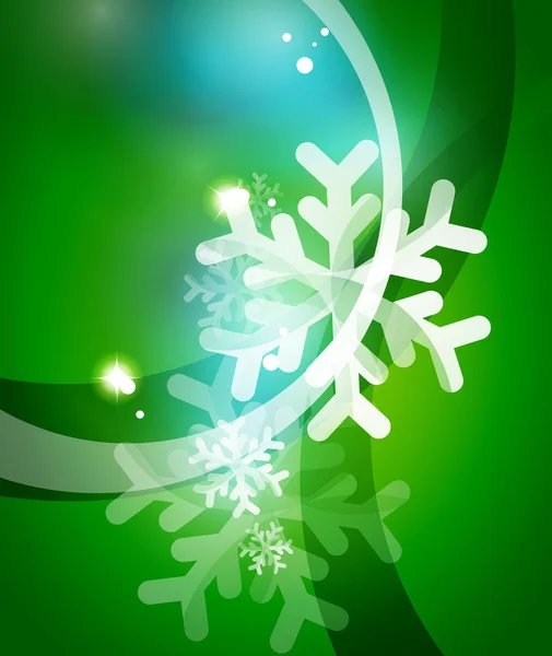 Vector Merry Christmas abstract background, snowflakes in the air — Stock Vector