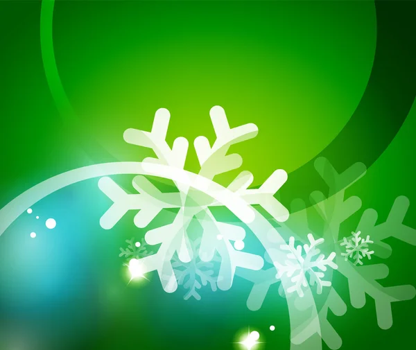 Vector Merry Christmas abstract background, snowflakes in the air — Stock Vector