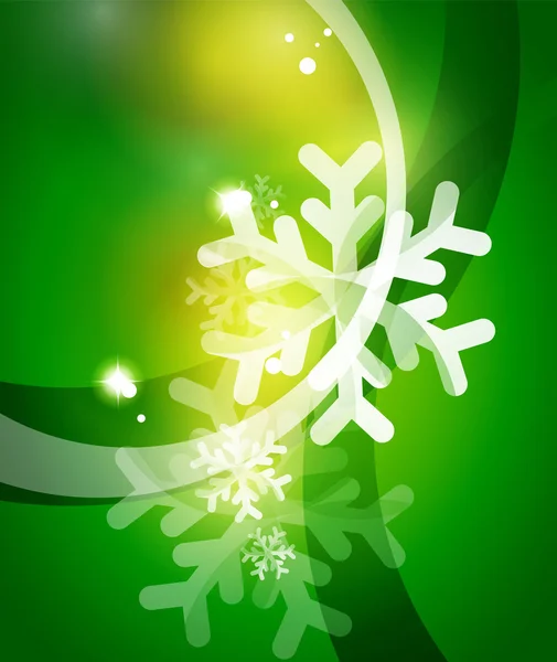 Vector Joyeux Noël fond abstrait, flocons de neige dans l'air — Image vectorielle