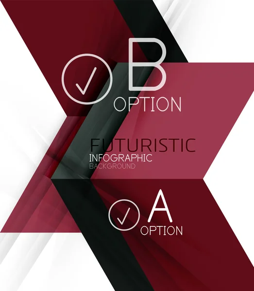 Geometrische vormen met option-elementen. Infographic, abstracte achtergrond van bericht — Stockvector