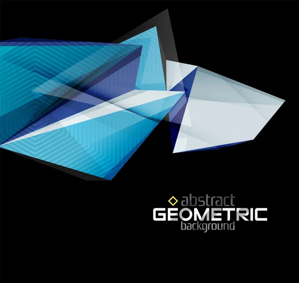 Vector färg geometriska former på svart bakgrund — Stock vektor