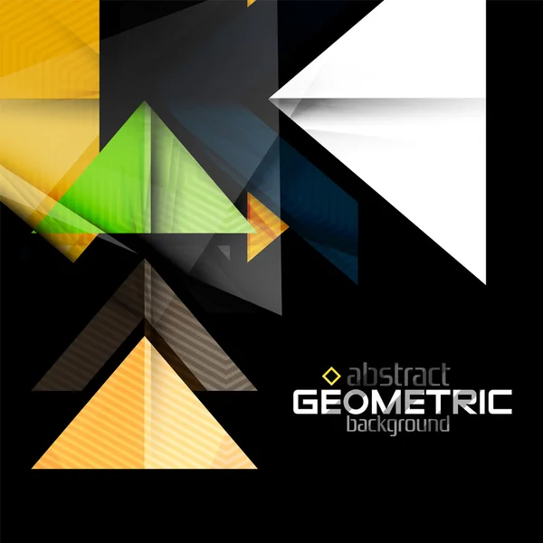 Geometryczne kształty wektorowe kolor na czarnym tle — Wektor stockowy