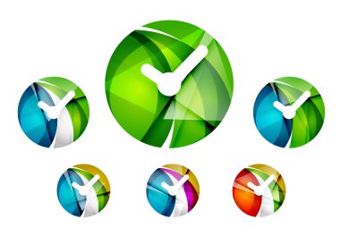 Dizi soyut izle simgesi, iş logo kavramları, temiz modern geometrik tasarım