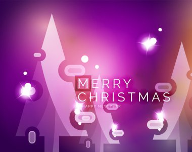 Vektör Merry Christmas arka plan, havadaki kar taneleri