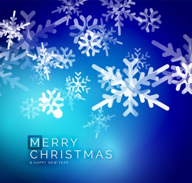 Vektör Merry Christmas arka plan, havadaki kar taneleri