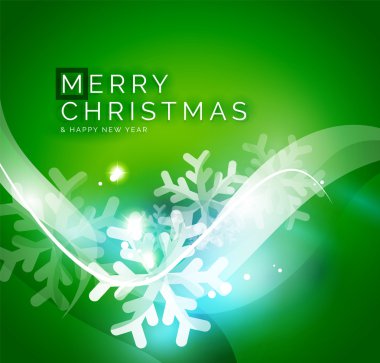 Vektör Merry Christmas arka plan, havadaki kar taneleri
