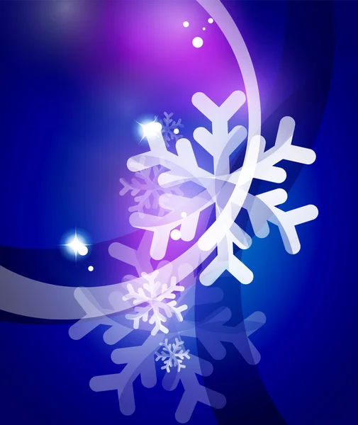 Vector Feliz Navidad fondo abstracto, copos de nieve en el aire — Vector de stock