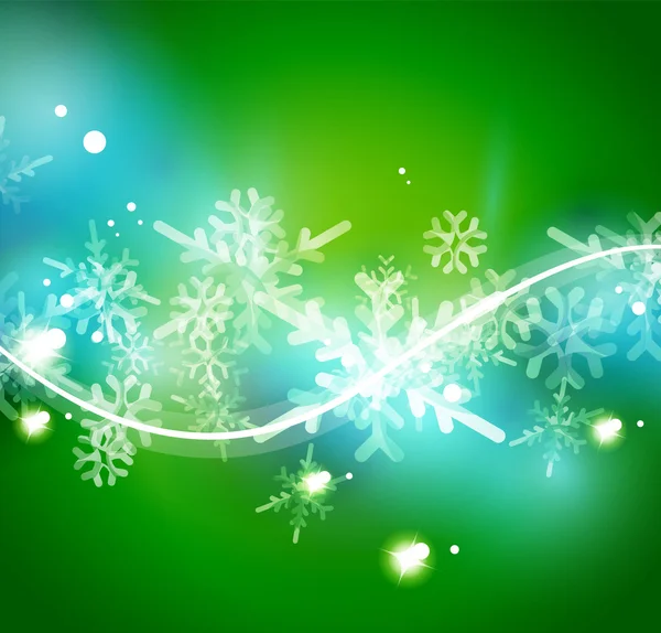 Vector Feliz Natal fundo abstrato, flocos de neve no ar —  Vetores de Stock