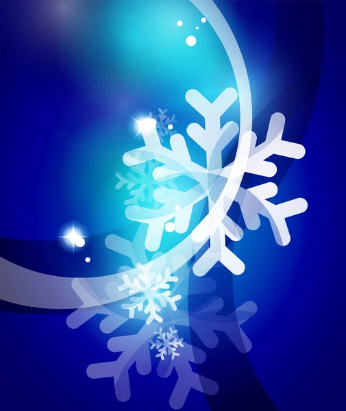 Vector Feliz Navidad fondo abstracto, copos de nieve en el aire — Archivo Imágenes Vectoriales