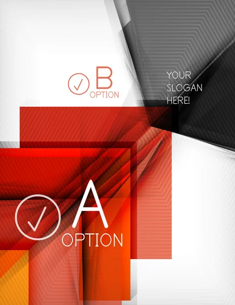 Geometrische Formen mit Optionselementen. Infografik, Botschaft abstrakter Hintergrund — Stockvektor