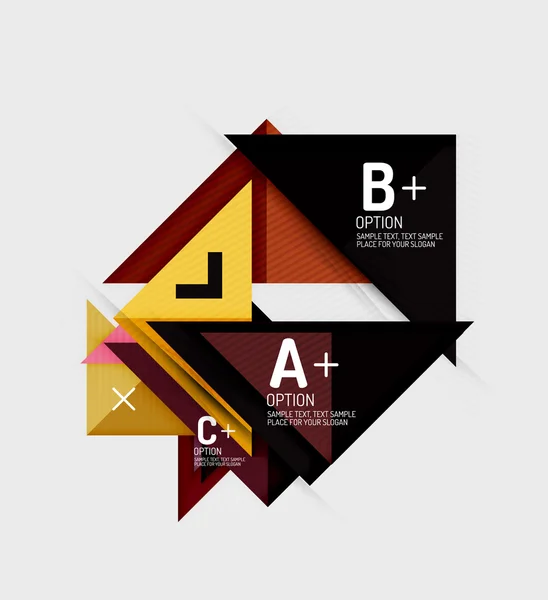 Papíru styl abstraktní geometrické tvary s možností infographic — Stockový vektor