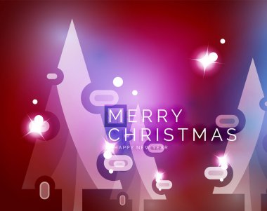 Vektör Merry Christmas arka plan, havadaki kar taneleri