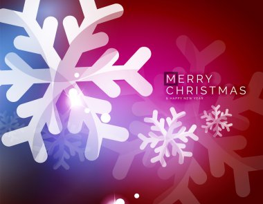 Vektör Merry Christmas arka plan, havadaki kar taneleri