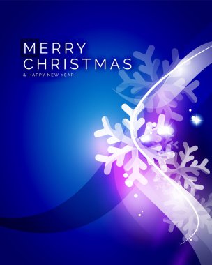 Vektör Merry Christmas arka plan, havadaki kar taneleri