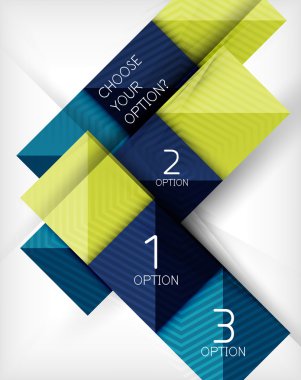 Kağıt tarzı tasarım şablonları, kare arka plan, geometrik düzen