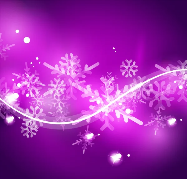 Vector Merry Christmas abstract background, snowflakes in the air — Stock Vector