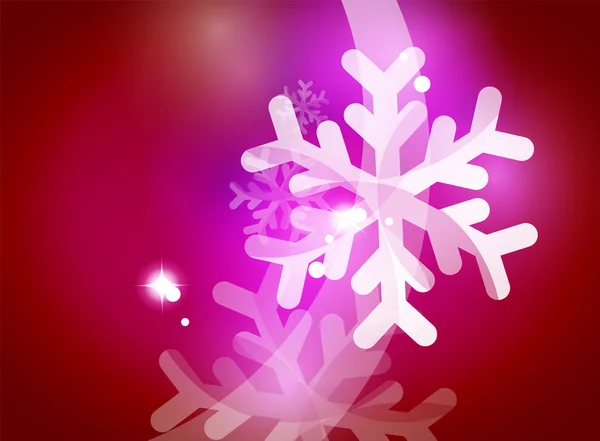 Vector god jul abstrakt bakgrund, snöflingor i luften — Stock vektor