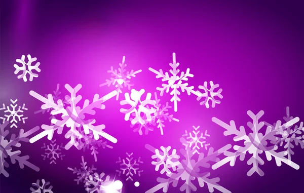 Vector Merry Christmas abstract background, snowflakes in the air — Stock Vector