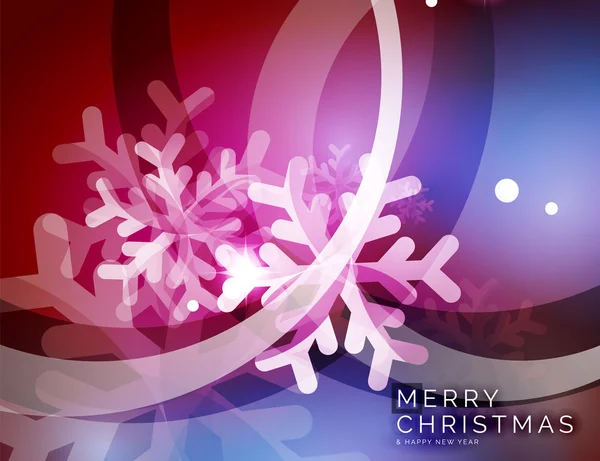 Vector Feliz Navidad fondo abstracto, copos de nieve en el aire — Vector de stock