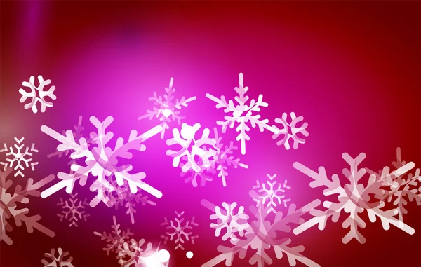 Vector Feliz Navidad fondo abstracto, copos de nieve en el aire — Archivo Imágenes Vectoriales