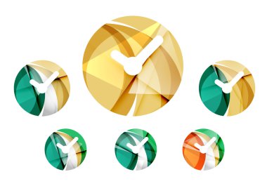 Dizi soyut izle simgesi, iş logo kavramları, temiz modern geometrik tasarım