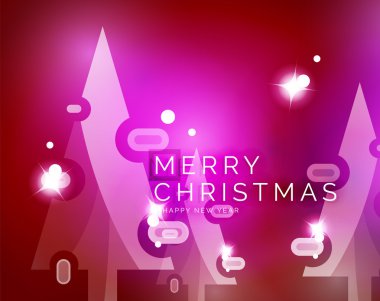 Vektör Merry Christmas arka plan, havadaki kar taneleri