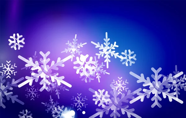 Vector Feliz Natal fundo abstrato, flocos de neve no ar — Vetor de Stock