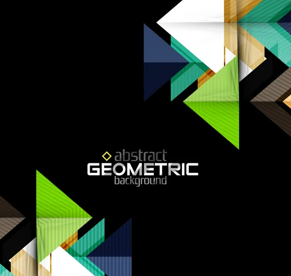 Formas geométricas de cor vetorial no fundo preto — Vetor de Stock