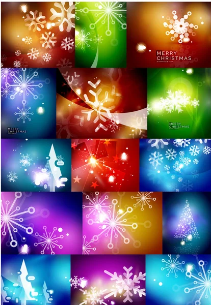 Set of Christmas abstract backgrounds — ストックベクタ