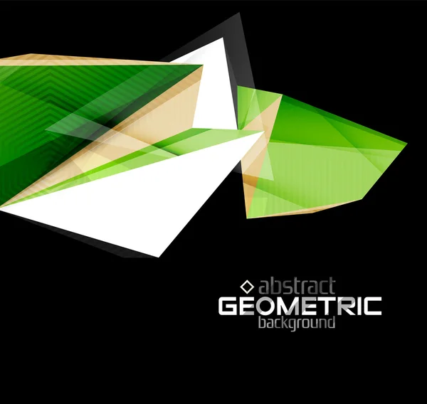 Vektorfarbe geometrische Formen auf schwarzem Hintergrund — Stockvektor