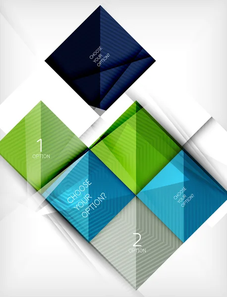 Banner de formas quadradas de papel — Vetor de Stock