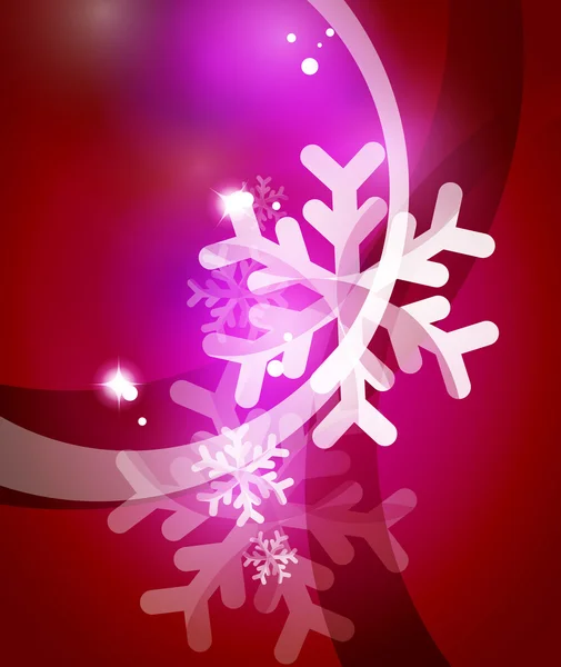 Abstract ιστορικό διάνυσμα καλά Χριστούγεννα, νιφάδες χιονιού στον αέρα — Διανυσματικό Αρχείο
