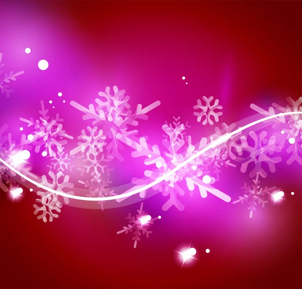 Vector Feliz Navidad fondo abstracto, copos de nieve en el aire — Archivo Imágenes Vectoriales