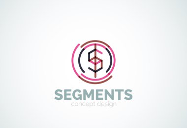 Vektör anahat en az soyut geometrik logosu