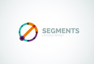 Vektör anahat en az soyut geometrik logosu