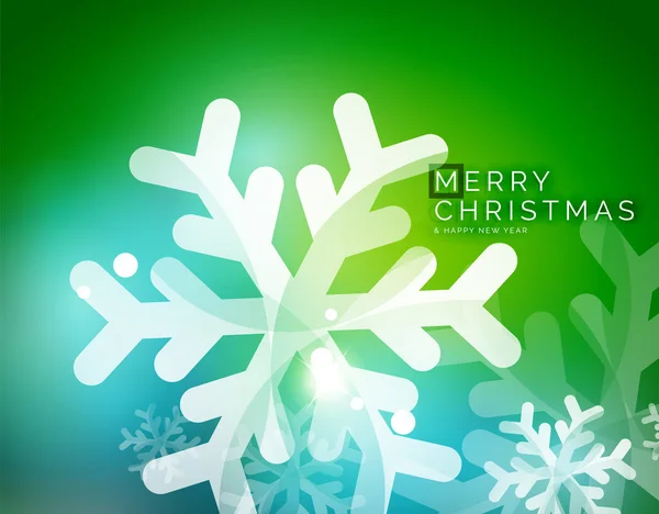 Vector Feliz Navidad fondo abstracto, copos de nieve en el aire — Vector de stock