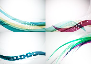 Arka kümesi. Zarif renkli bir şekilde dekore edilmiş hatları ve dalgaları ile boşaltmak mesajın için