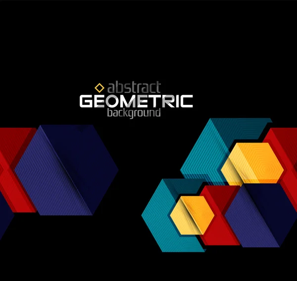 Formas geométricas de papel texturizado em preto —  Vetores de Stock