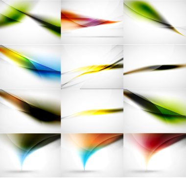 Arka plan ayarlamak, dalga şablonları bulanık. Vektör